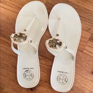 White Tory Burch Sandals